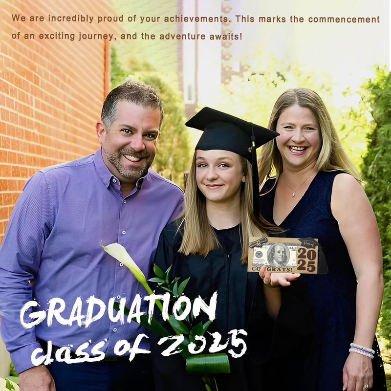 MONNCHA Graduation Gifts 2025 Money Holder, Wooden Graduation Money Cash Envelope Box for Class of 2025 High School Senior College University Graduates Student - Image 2